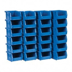 Quantum Storage QUS210BLCS Plastic Hopper Stacking Bin Blue