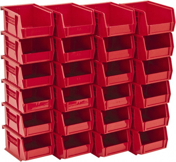 Quantum Storage QUS210RDCS Plastic Hopper Stacking Bin Red
