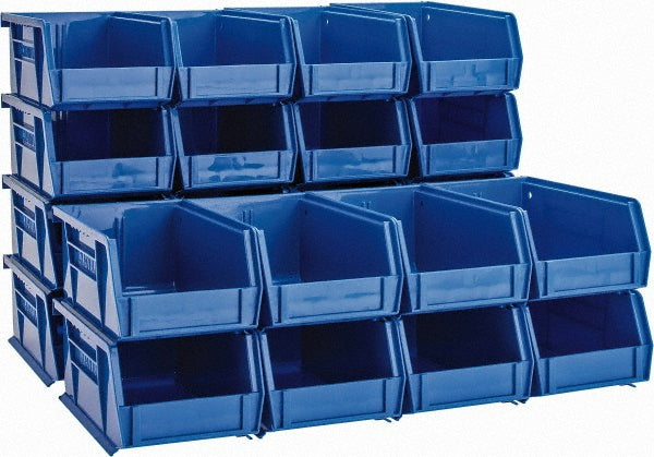 Quantum Storage QUS220BLCS Plastic Hopper Stacking Bin Blue