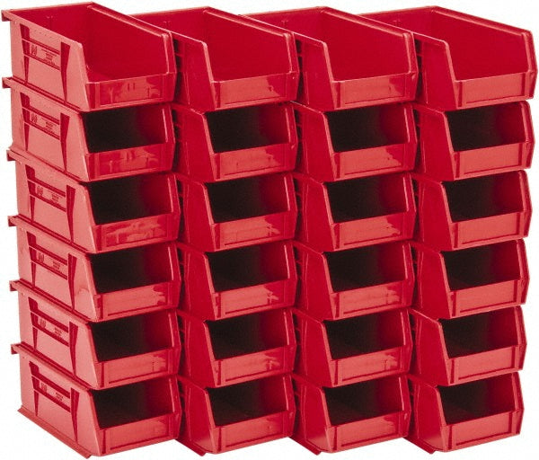 Quantum Storage QUS220RDCS Plastic Hopper Stacking Bin Red