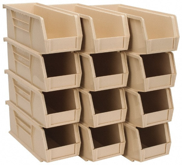 Quantum Storage QUS224IVCS Plastic Hopper Stacking Bin Ivory