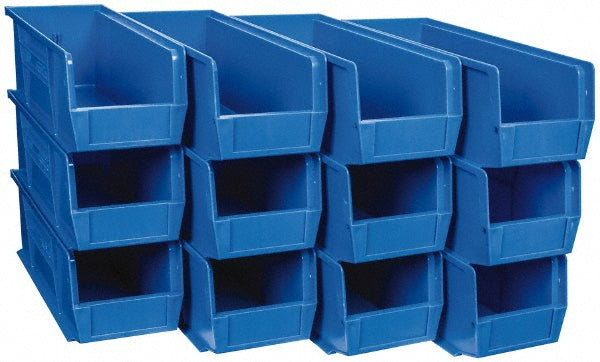 Quantum Storage QUS234BLCS Plastic Hopper Stacking Bin Blue