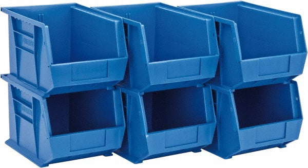 Quantum Storage QUS239BLCS Plastic Hopper Stacking Bin Blue