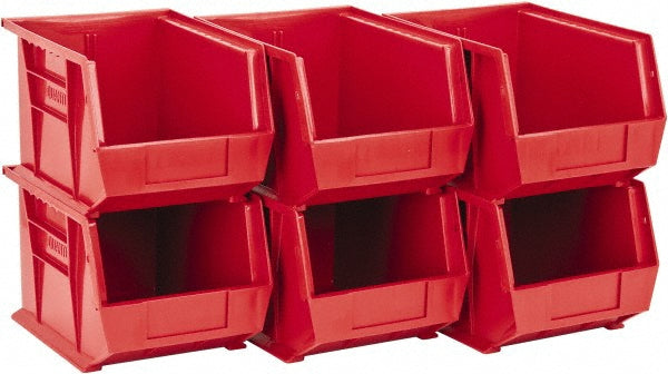 Quantum Storage QUS239RDCS Plastic Hopper Stacking Bin Red