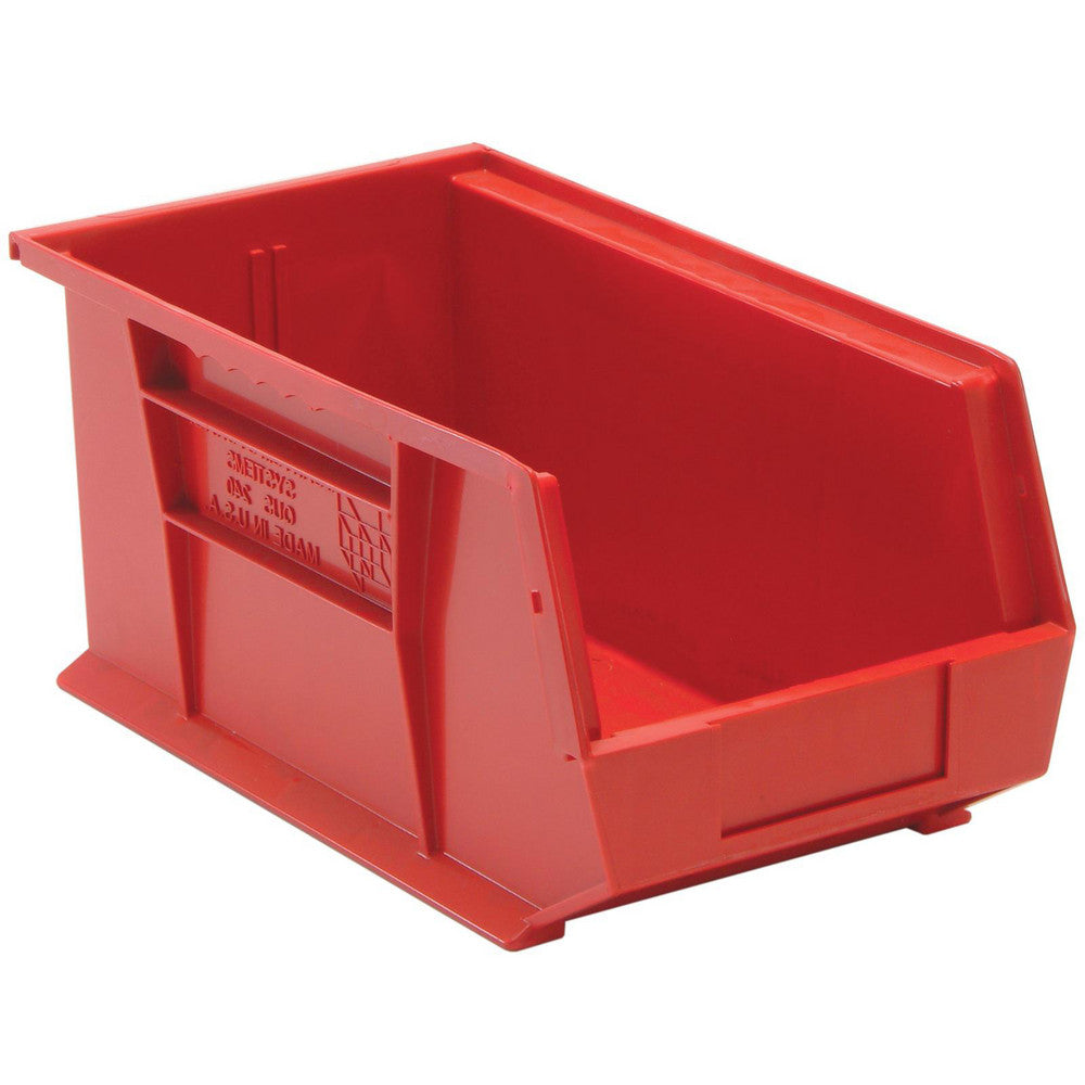 Quantum Storage QUS240RDCS Plastic Hopper Stacking Bin Red