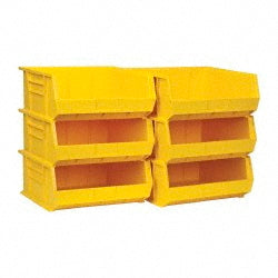 Quantum Storage QUS250YLCS Plastic Hopper Stacking Bin Yellow