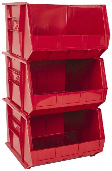 Quantum Storage QUS270RDCS Plastic Hopper Stacking Bin Red