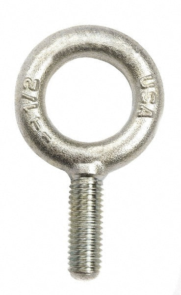 Gibraltar 26725 0 Fixed Lifting Eye Bolt Without Shoulder, 900 lb Capacity, 5/16-18 Thread, Grade C-1035 Steel