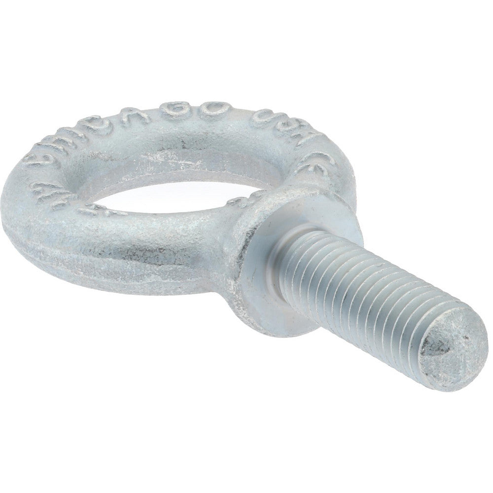 Gibraltar 26062 6 Fixed Lifting Eye Bolt With Shoulder, 2,600 lb Capacity, 1/2-13 Thread, Grade C-1035 Forged Steel