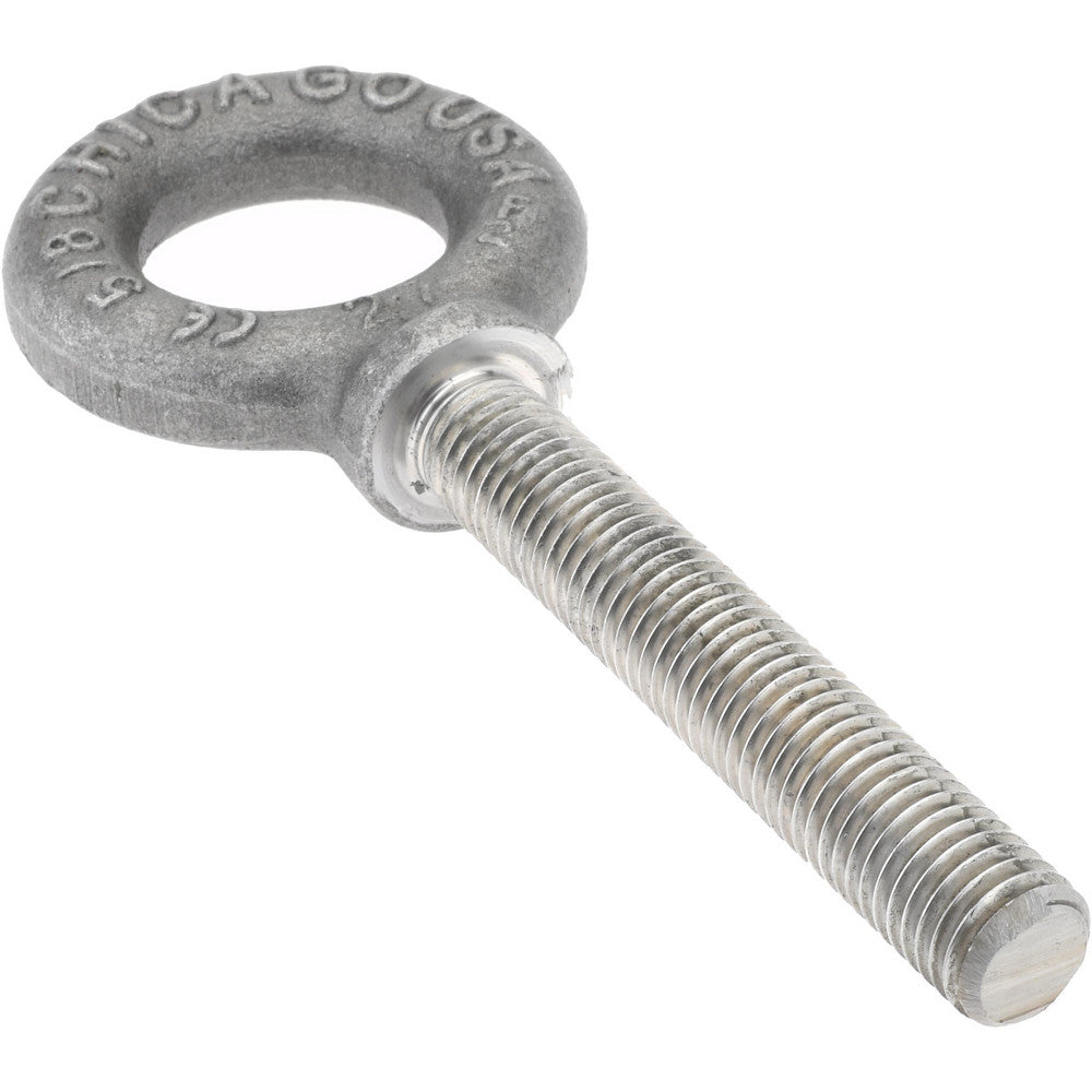 Gibraltar 12934 3 Fixed Lifting Eye Bolt With Shoulder, 4,000 lb Capacity, 5/8-11 Thread, Grade C-1035 Forged Steel
