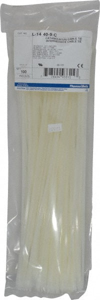 Thomas & Betts L-14-40-9-C Cable Tie Duty 14.5" Long, Natural, Nylon, Standard