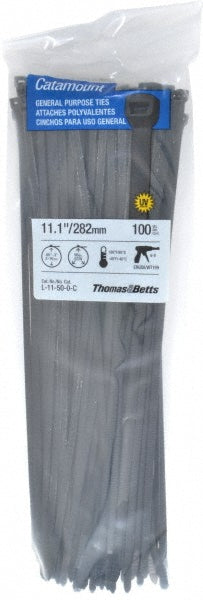 Thomas & Betts L-11-50-0-C Cable Tie Duty 11.1" Long, Black, Nylon, Standard