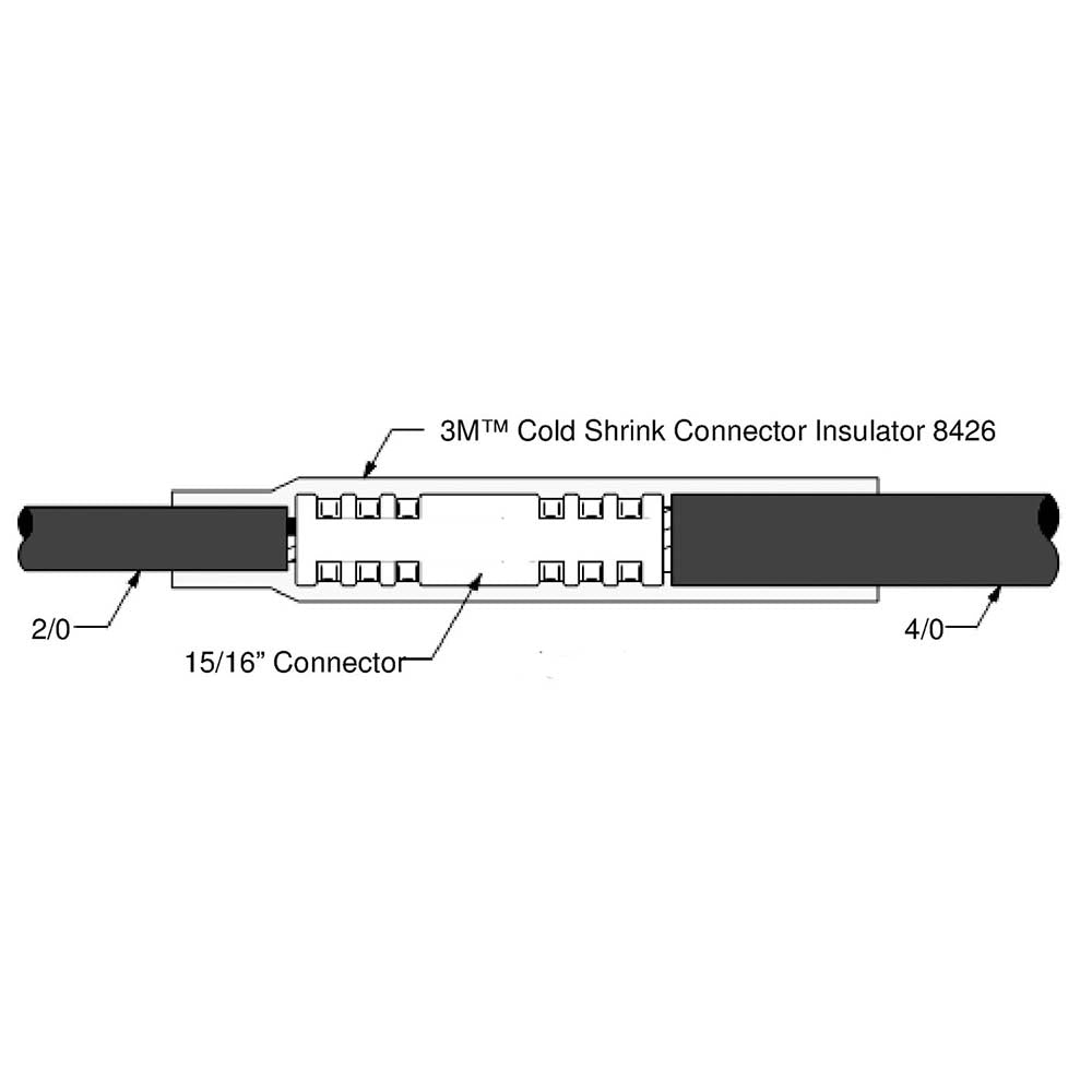 3M 7000006124 Heat-Shrink & Cold-Shrink Sleeve 8" OAL