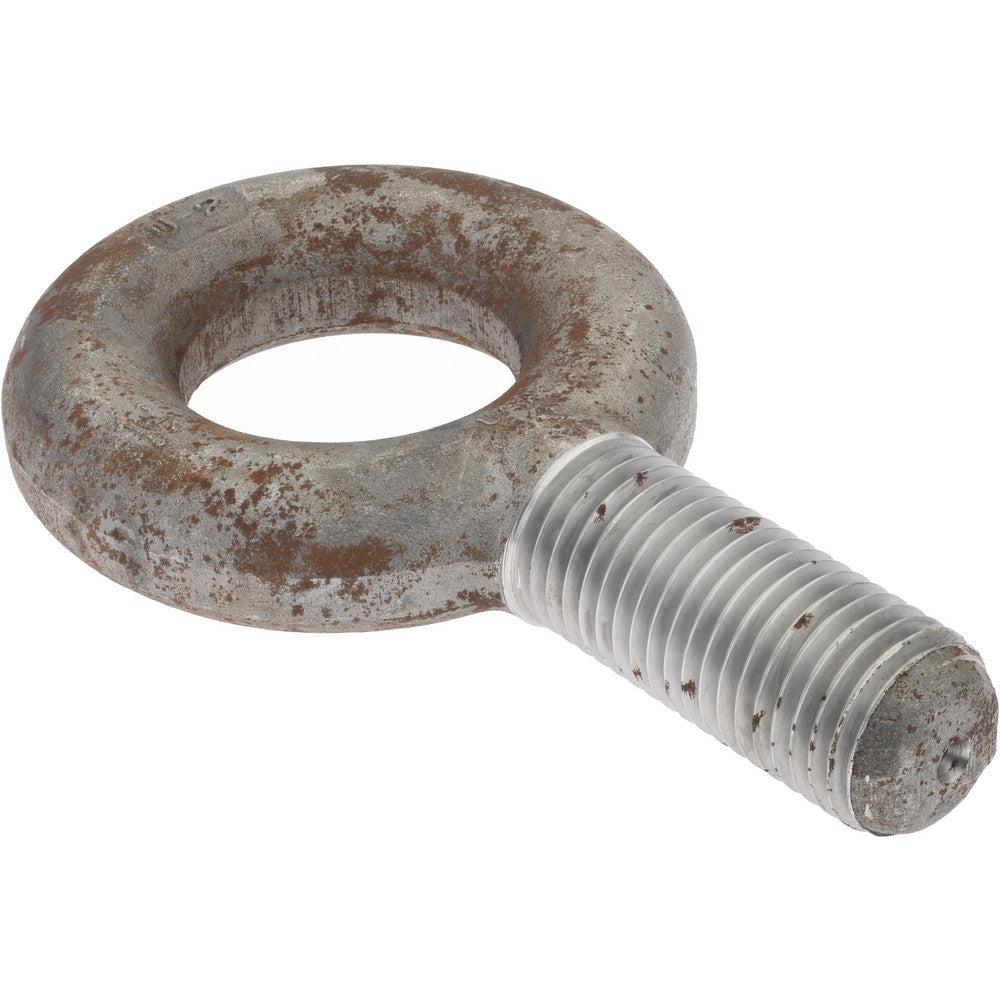 Gibraltar P13723GB Fixed Lifting Eye Bolt Without Shoulder, 15,000 lb Capacity, 1-1/4-7 Thread, Grade 1030 Steel