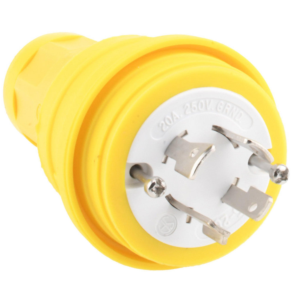 Value Collection 26W75 Locking Inlet Plug, Industrial, L15-20, 250V, Yellow