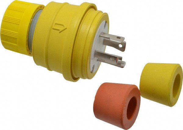 Value Collection 28W76 Locking Inlet Plug, Industrial, L16-30, 480V, Yellow