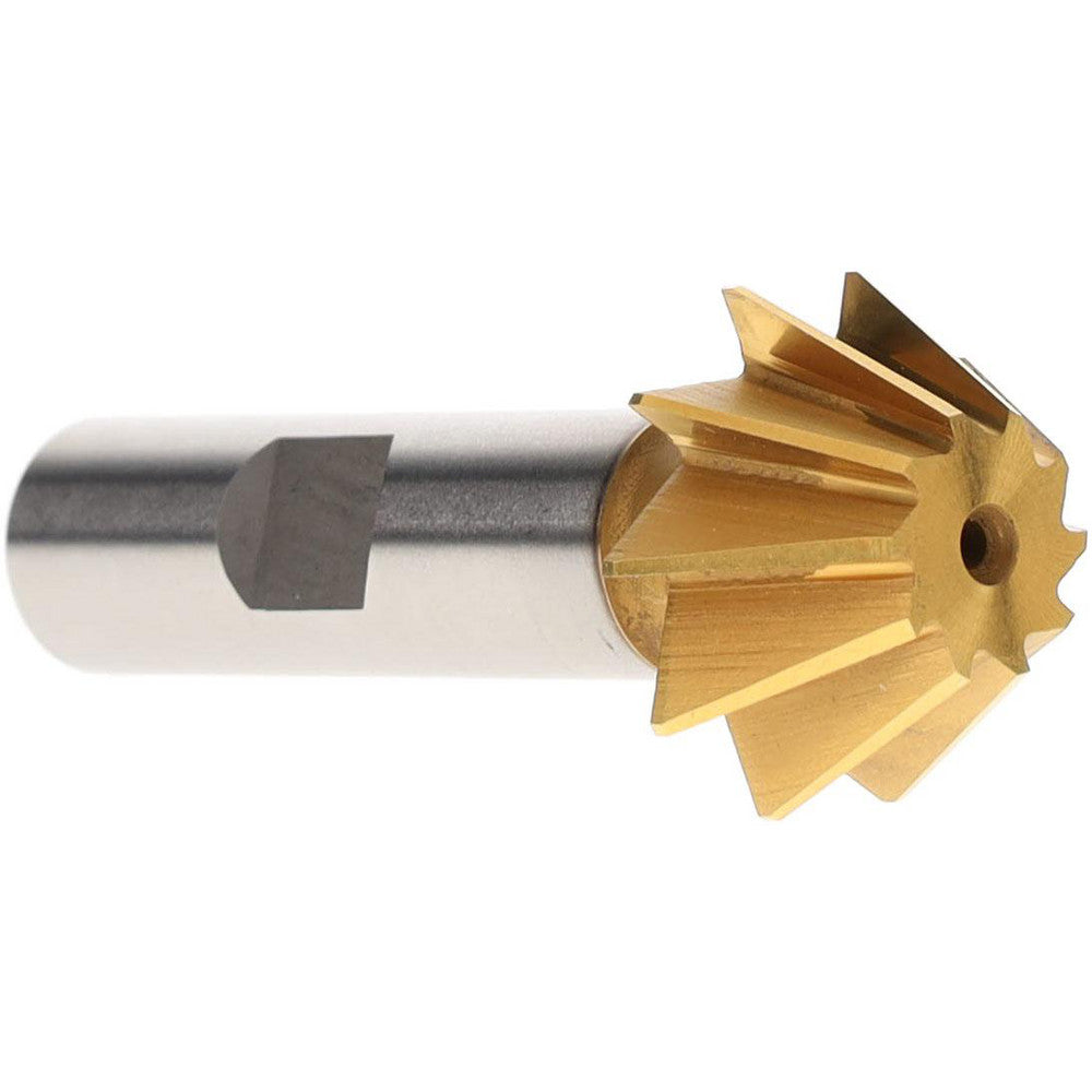 Made in USA Milling Cutters SAC1000-60-TIN 1 x 7/16" 60° 10-Tooth High Speed Steel Single-Angle Cutter