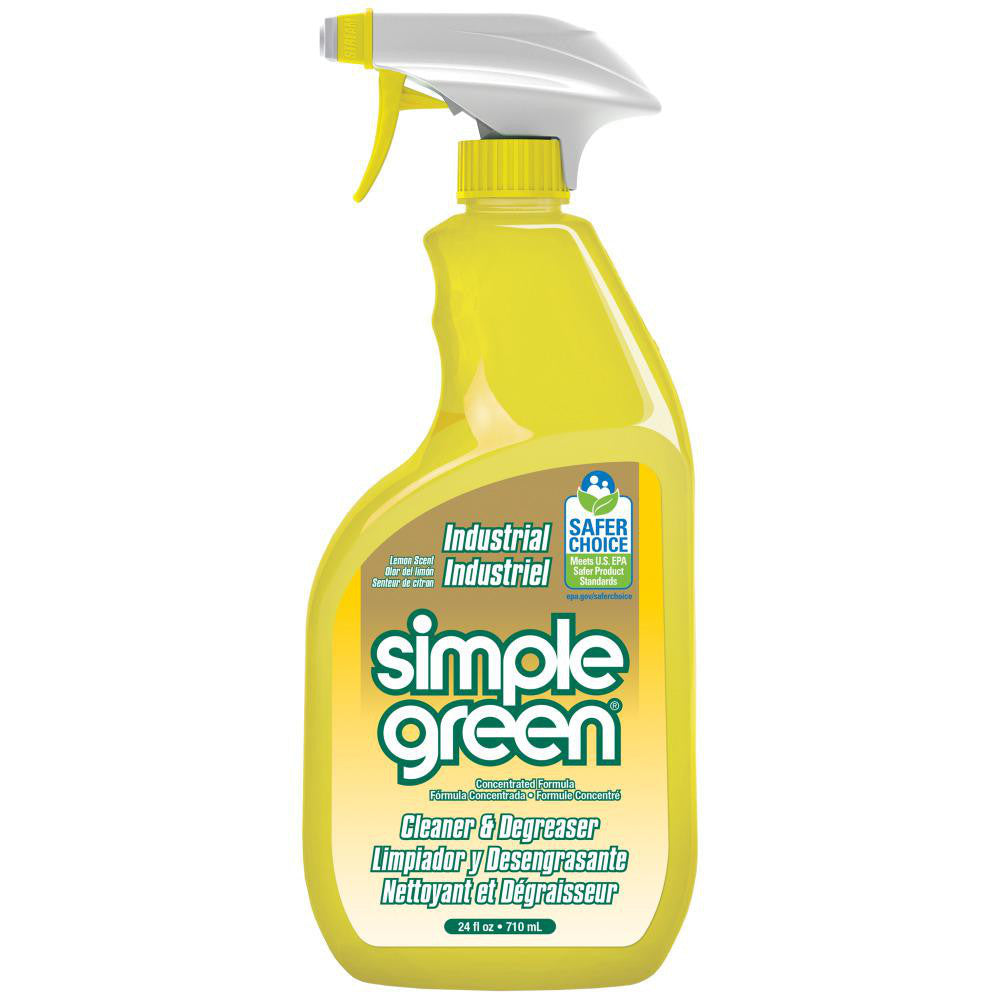 Simple Green 3010001214002 Industrial Cleaner & Degreaser Lemon Scent, 24 oz Spray Bottle