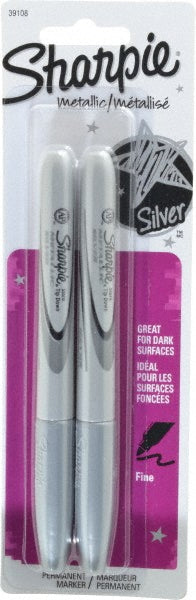Sharpie 39108PP Wet Surface Pen Marker Metallic Silver, AP Non-Toxic, Fine Point