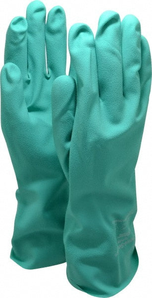 SHOWA 727-09 Chemical Resistant Gloves Large, 15 mil Thick, Nitrile-Coated, Nitrile, Unsupported