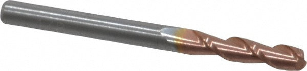 Accupro 73295529 Corner Radius End Mill 1/8" Dia, 1/2" LOC, 0.03" Radius, 2 Flutes, Solid Carbide