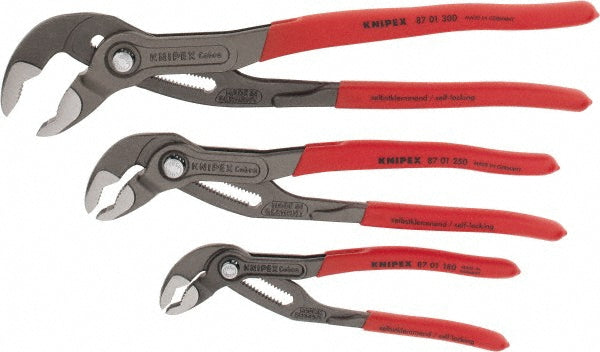 Knipex 00 20 06 US1 Plier Set 3 Pc, Pipe Wrench & Water Pump Pliers