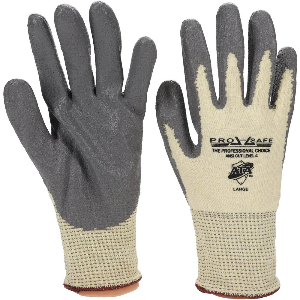 PRO-SAFE GLA-C1-L Cut-Resistant & Puncture-Resistant Gloves PRO-SAFE Size Large, ANSI Cut A4, ANSI Puncture 2, Polyurethane, Kevlar