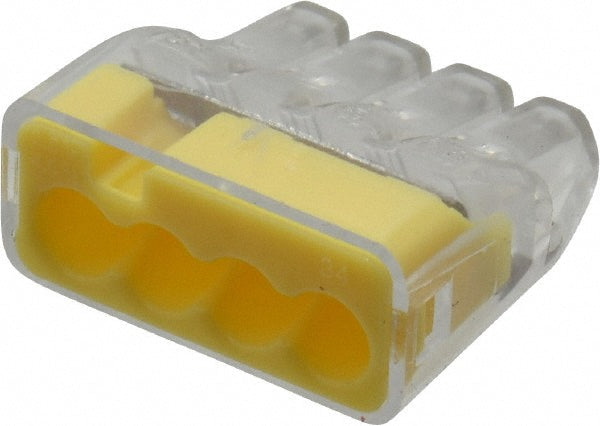 Ideal 30-1034J 4 Port, 18 to 12 AWG Compatible, Push-In Wire Connector