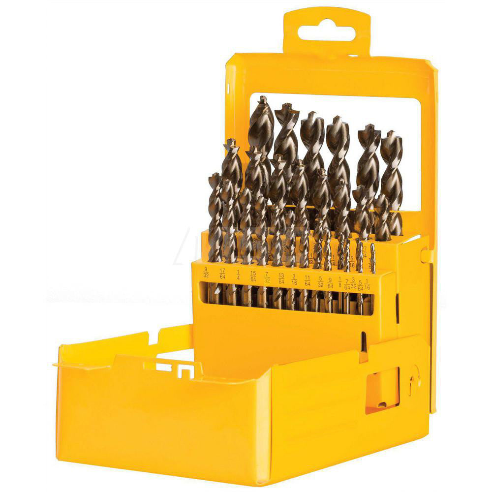 DeWALT DW1969 Drill Bit Set Jobber Length Drill Bits, 29 Pc, 135 °, Steel