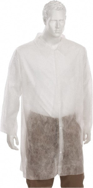 PRO-SAFE KM-LC0-WO-NW-XL-WHITE Pack of (30) Size XL White Lab Coats without Pockets