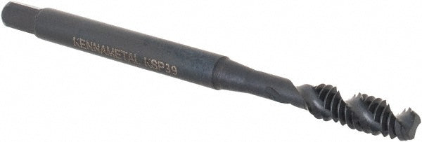 Kennametal 5443822 Spiral Flute Tap #6-32, 2 Flute, Bottoming Chamfer, Cobalt, Oxide Finish