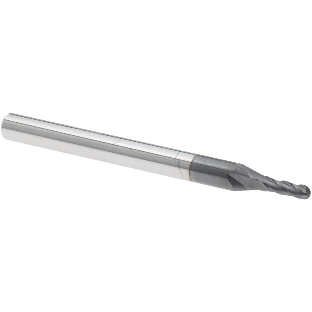 Accupro 73901399 Ball End Mill 1/16" Dia, 3/16" LOC, 4 Flute, Solid Carbide