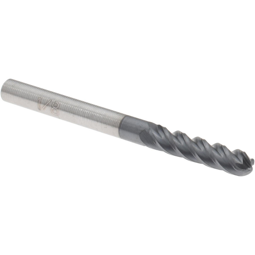 Accupro 73901415 Ball End Mill 1/8" Dia, 1/2" LOC, 4 Flute, Solid Carbide
