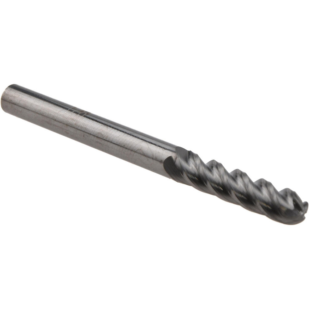 Accupro 73901795 Ball End Mill 0.125" Dia, 0.5" LOC, 4 Flute, Solid Carbide