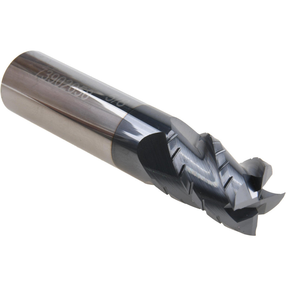 Accupro 73902058 Roughing & Finishing End Mill 5/8" Dia, 4 Flutes, Square End, Chipbreaker, Solid Carbide