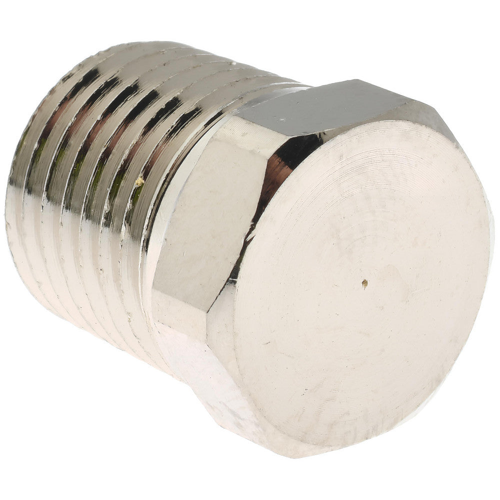Value Collection PC121NB-4 Brass Pipe Hex Plug 1/4" Fitting, MNPT x FNPT