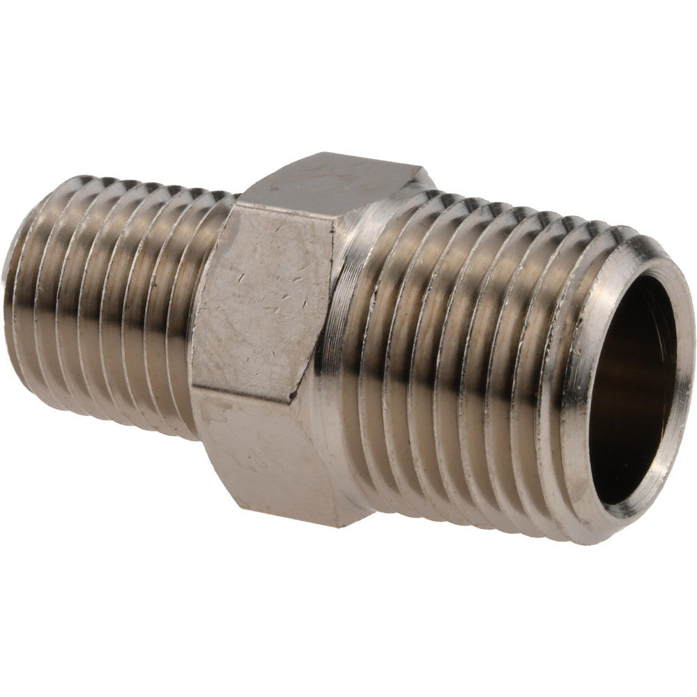 Value Collection PC123NB-64 Brass Pipe Hex Nipple Reducer 3/8 x 1/4" Fitting, MNPT x FNPT