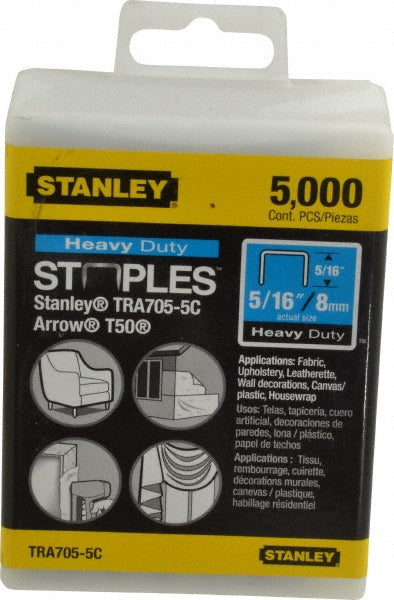 Stanley TRA705-5C Galvanized Steel Heavy-Duty Power Crown Staple 5/16" Leg Length