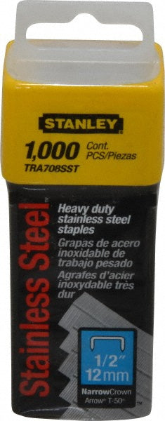 Stanley TRA708SST Stainless Steel Narrow Crown Staple 1/2" Leg Length