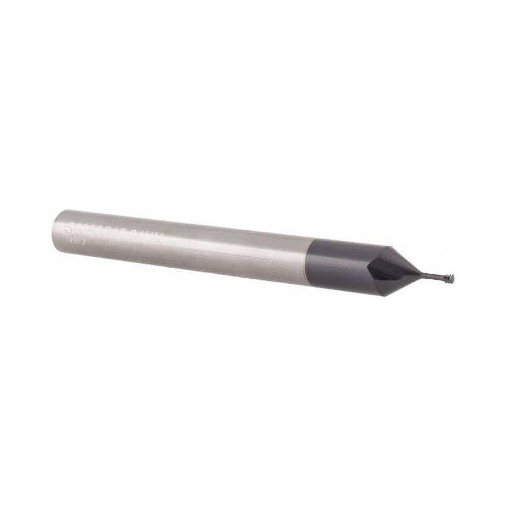 Carmex 40300242 Straight Flute Thread Mill 1/4-28, Internal, 3 Flutes, 1/4" Shank Dia, Solid Carbide