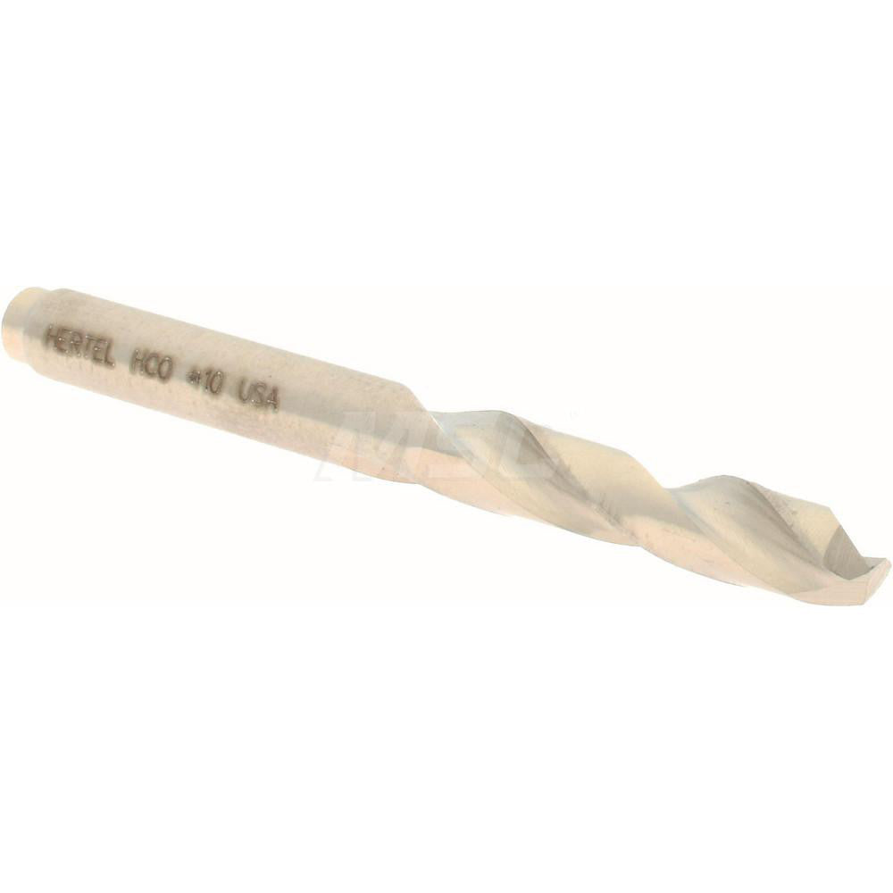 Hertel 74130618 Screw Machine Length Drill Bit #10 (0.1935) Dia, 135 deg, Cobalt