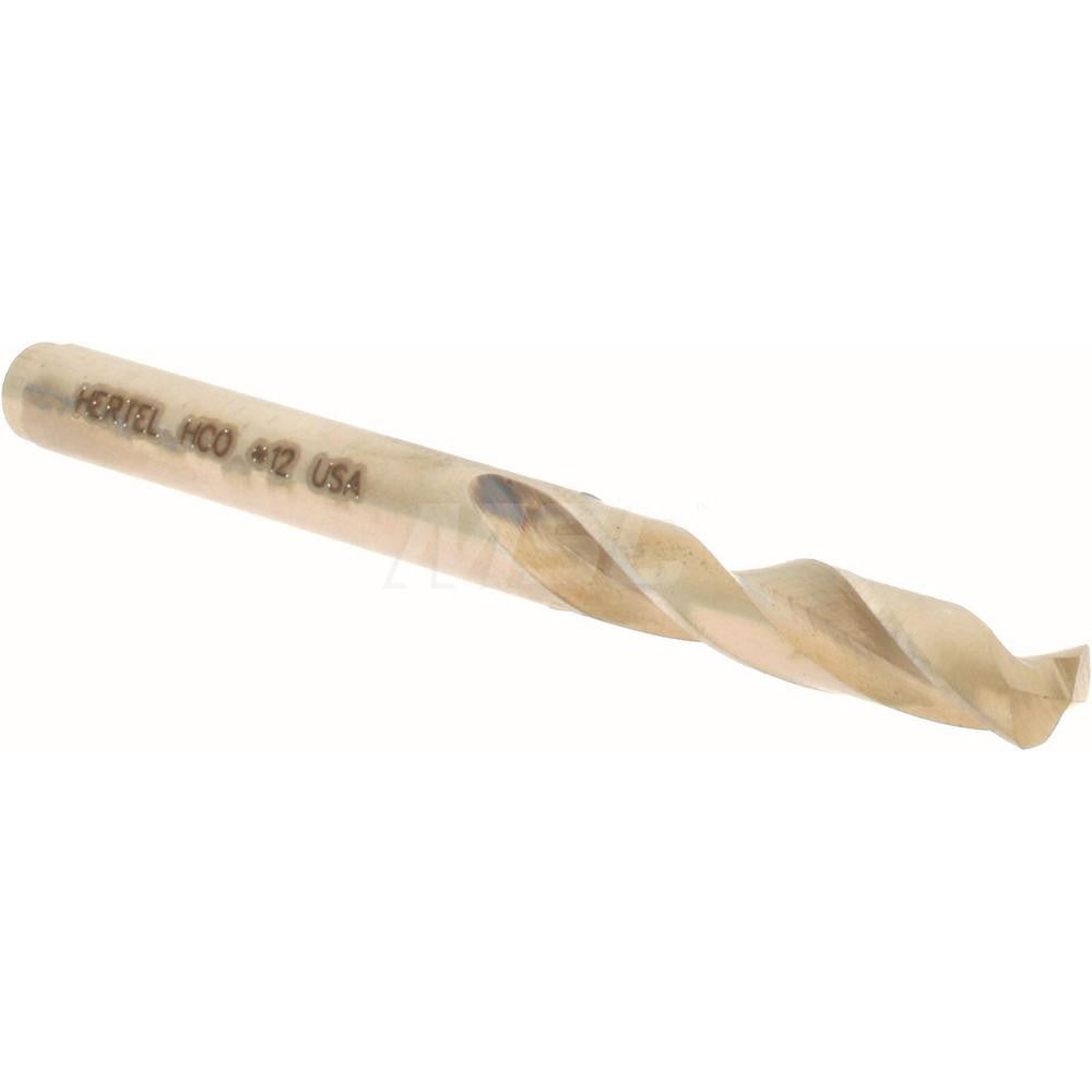 Hertel 74130634 Screw Machine Length Drill Bit #12 (0.1890) Dia, 135 deg, Cobalt