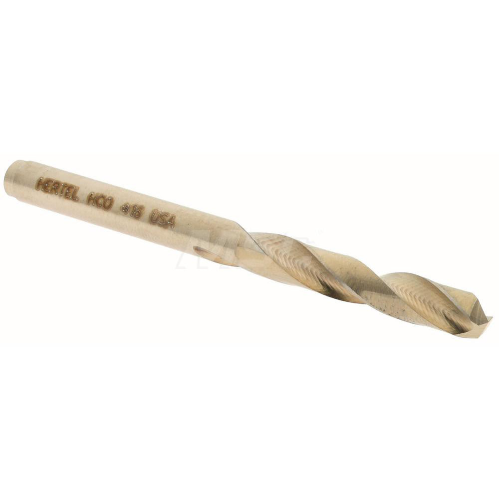 Hertel 74130675 Screw Machine Length Drill Bit #16 (0.1770) Dia, 135 deg, Cobalt