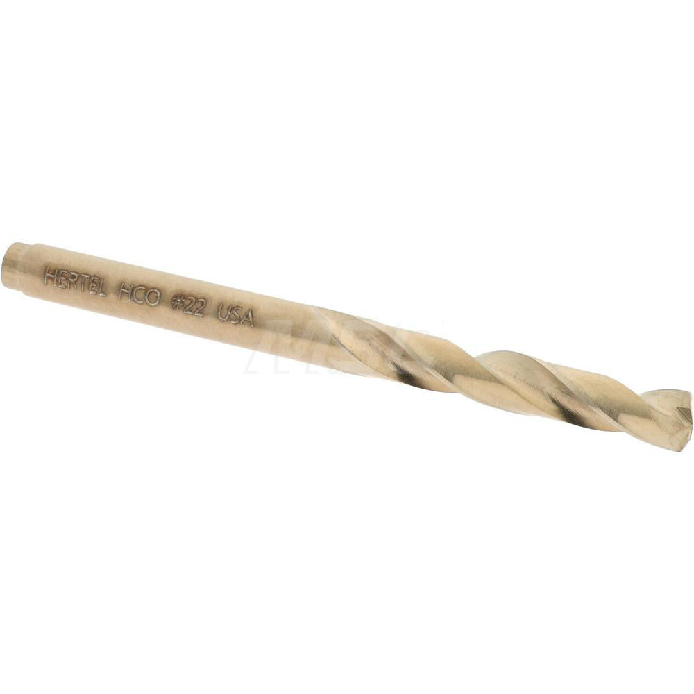 Hertel 74130741 Screw Machine Length Drill Bit #22 (0.1570) Dia, 135 deg, Cobalt