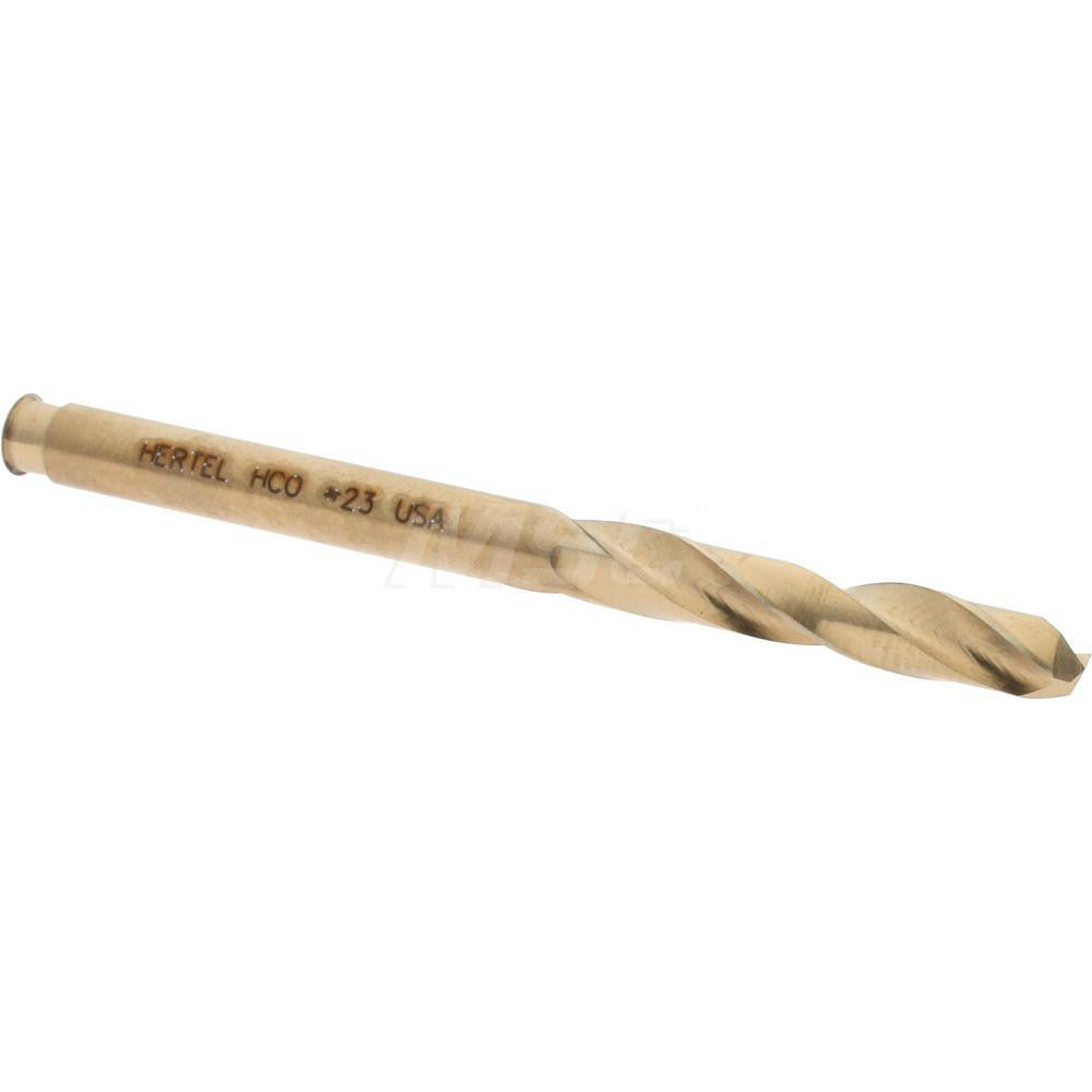 Hertel 74130758 Screw Machine Length Drill Bit #23 (0.1540) Dia, 135 deg, Cobalt