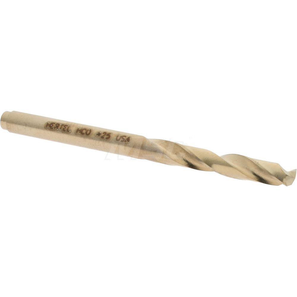Hertel 74130774 Screw Machine Length Drill Bit #25 (0.1495) Dia, 135 deg, Cobalt