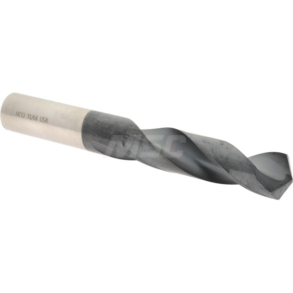 Hertel 74131640 Screw Machine Length Drill Bit 31/64" (0.4844) Dia, 135 deg, Cobalt