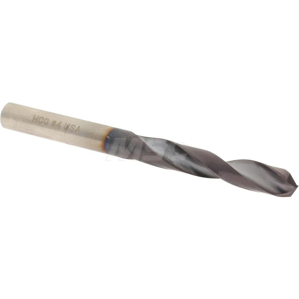 Hertel 74132028 Screw Machine Length Drill Bit #4 (0.2090) Dia, 135 deg, Cobalt
