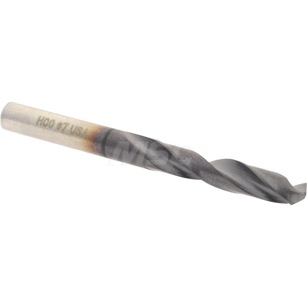 Hertel 74132051 Screw Machine Length Drill Bit #7 (0.2010) Dia, 135 deg, Cobalt