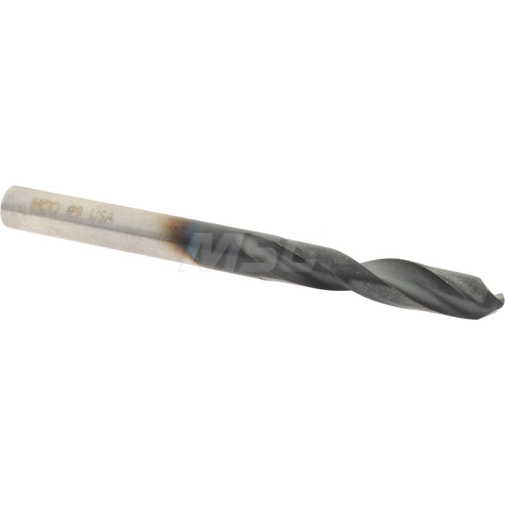 Hertel 74132077 Screw Machine Length Drill Bit #9 (0.1960) Dia, 135 deg, Cobalt